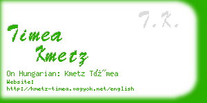 timea kmetz business card